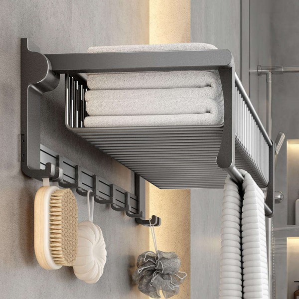 Bathroom Kitchen Corner Storage Adhesive Wall Mount Corner Storage Rack With Hook Up And Bathroom Towel Rack
